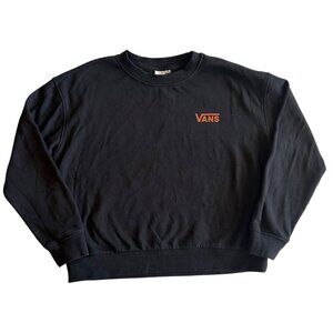 Women's VANS Off The Wall Black Crew Neck Sweatshirt - Medium